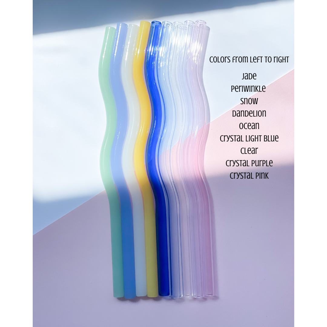 Wavy Glass Straws