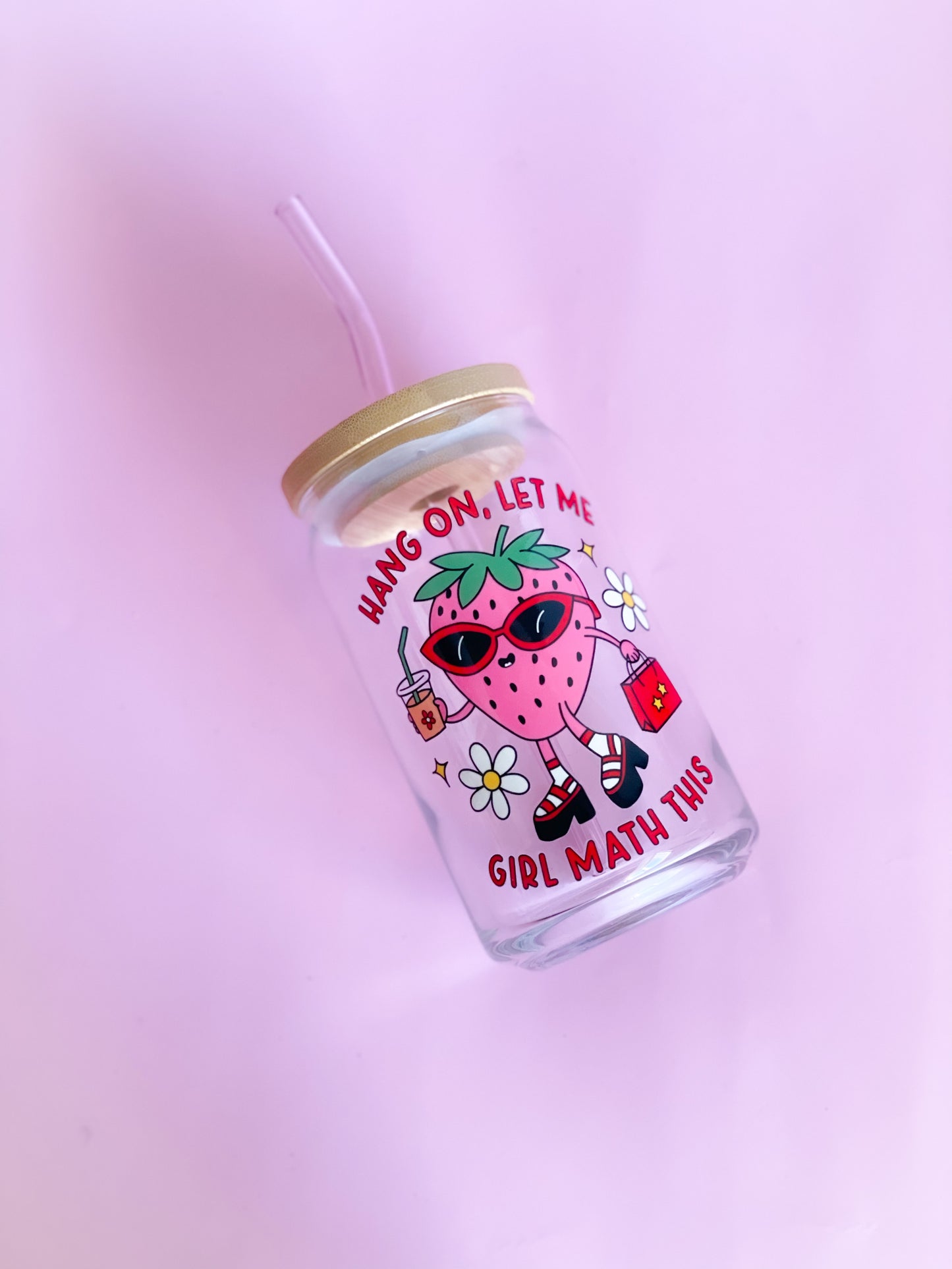 Girl Math Glass Cup