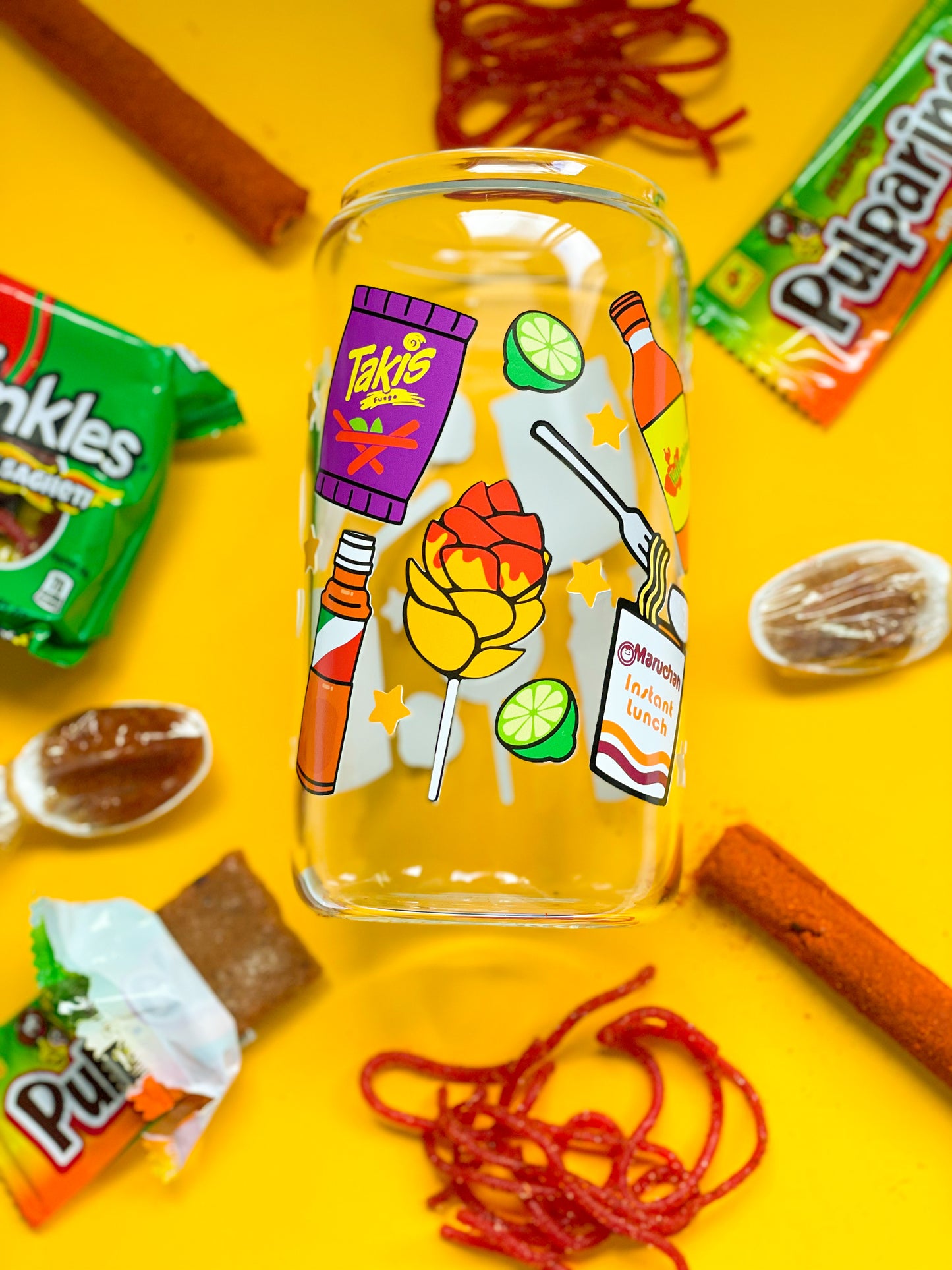 Mexican Snacks Glass Can