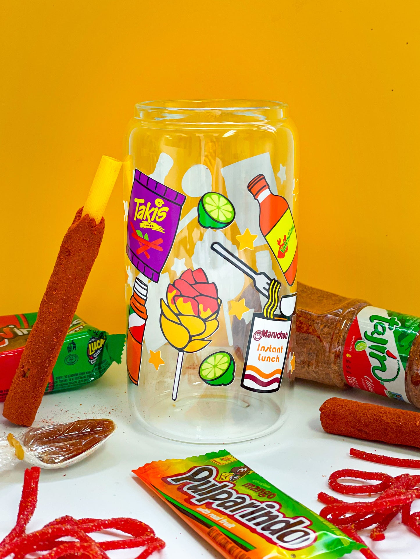 Mexican Snacks Glass Can