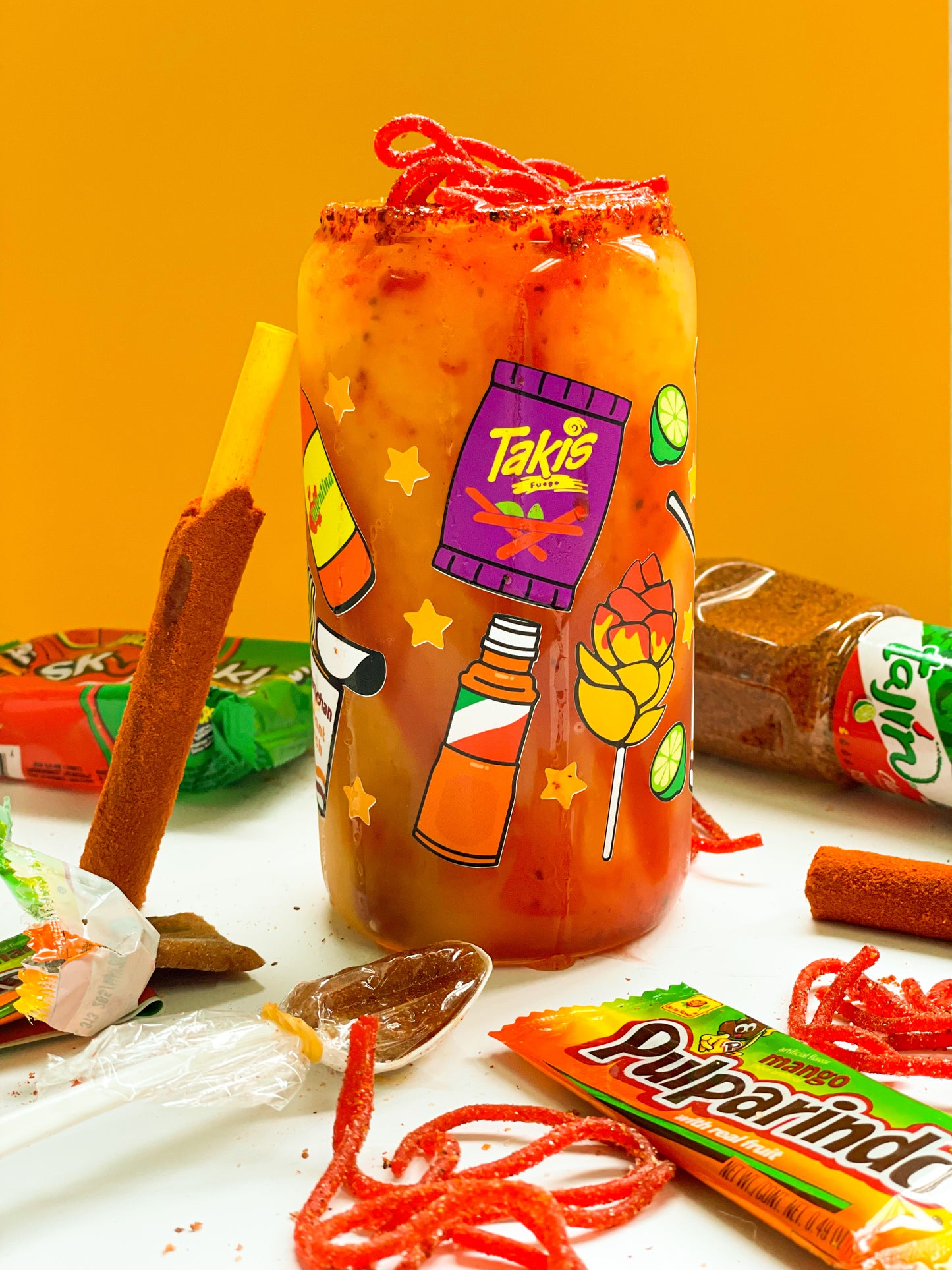 Mexican Snacks Glass Can
