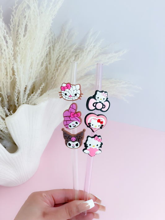 Kitty and Friends Straw Charms