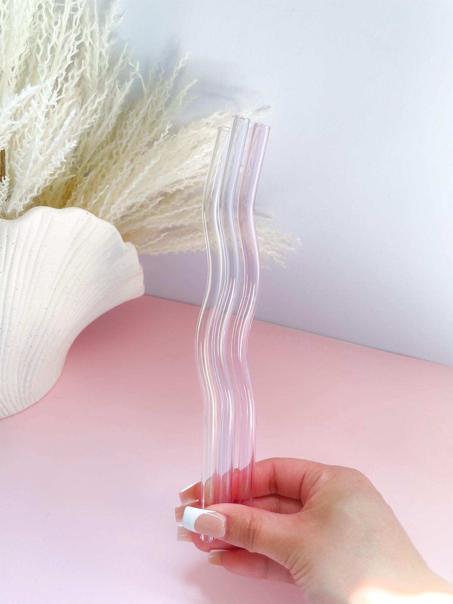 Wavy Glass Straws