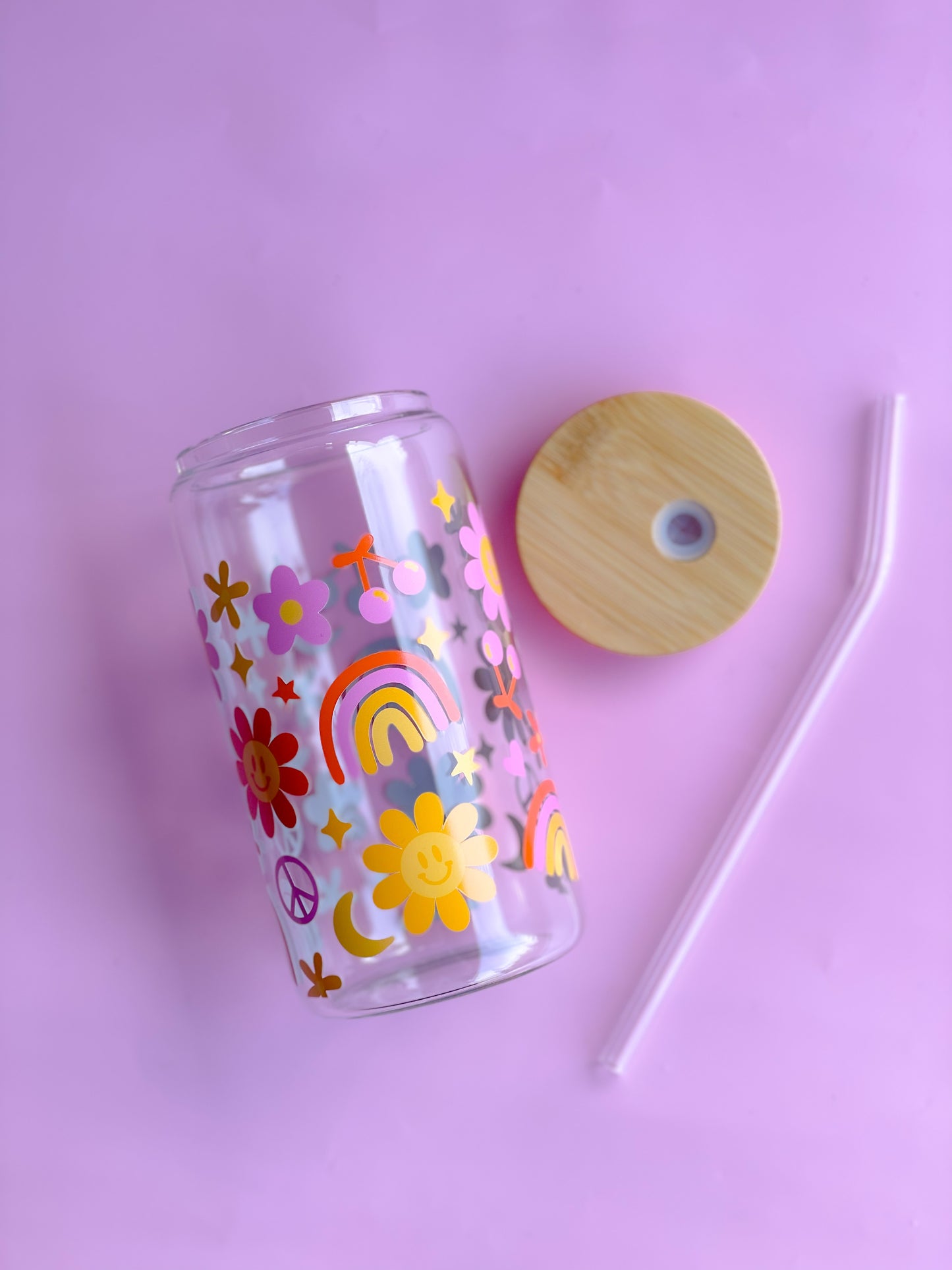 Groovy and Retro Glass Cup